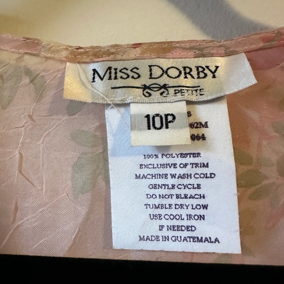 Vintage 90s Sheer Feminine Floral Crinkle Gauze Blouse Fairy Valentines - Picture 2 of 4